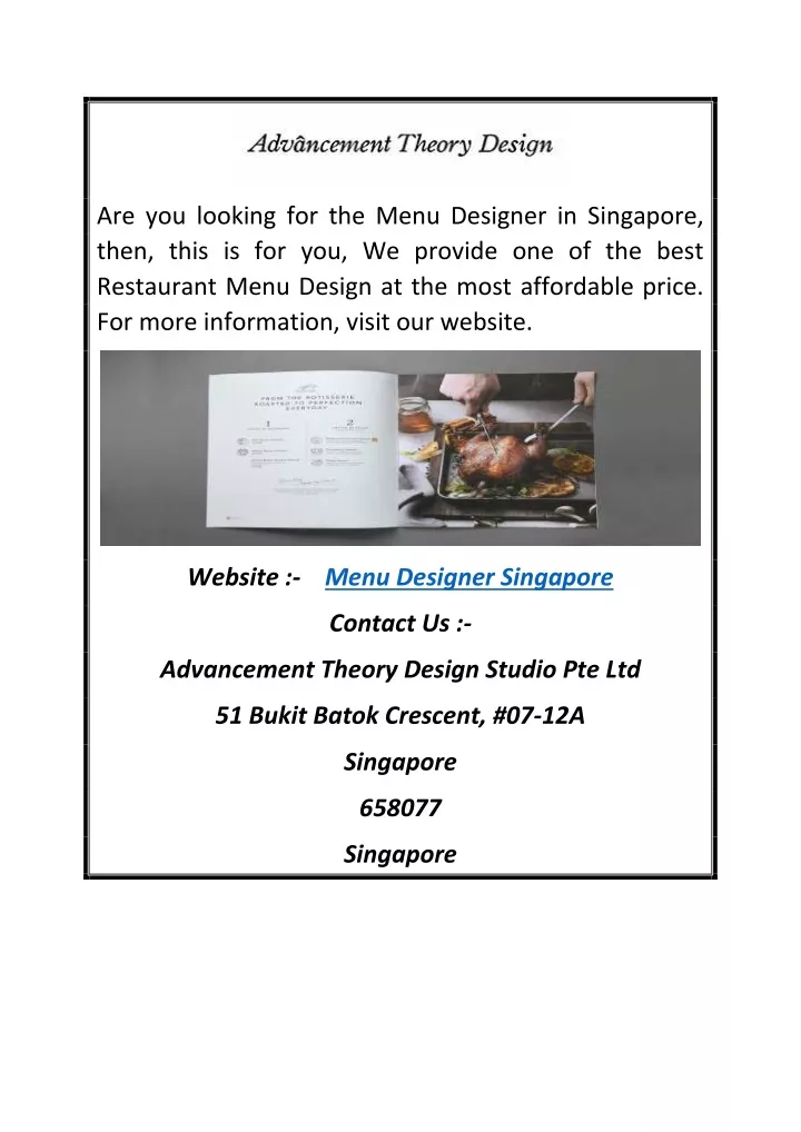 are you looking for the menu designer