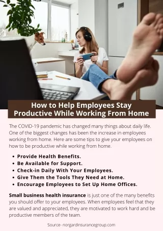 How to Help Employees Stay Productive While Working From Home