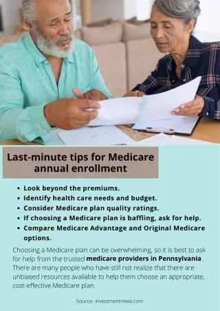Last-minute tips for Medicare annual enrollment