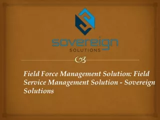 SS-Field Force Management Solution