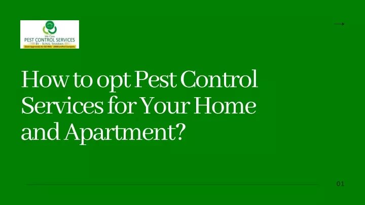 how to opt pest control services for your home