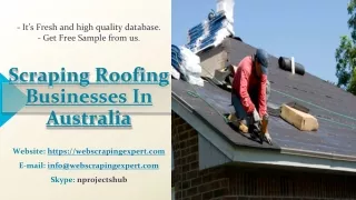 scraping roofing businesses in australia