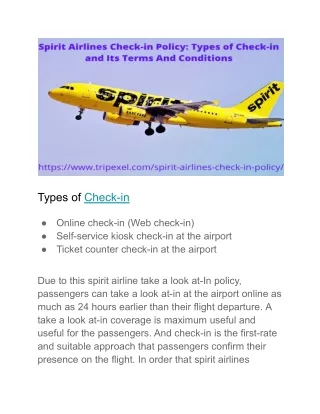 types of check in