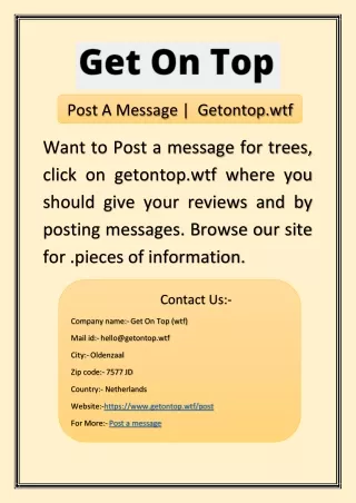 Post A Message |  Getontop.wtf