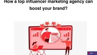 How a top influencer marketing agency can boost your brand