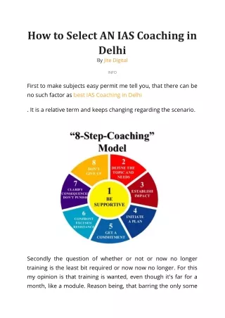 How to Select AN IAS Coaching in Delhi
