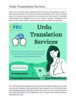 Urdu Translation Services