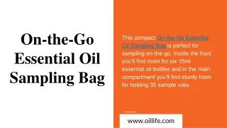 on the go essential oil sampling bag
