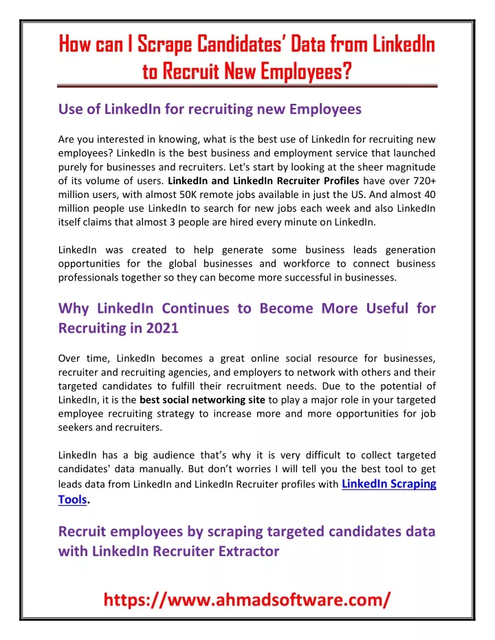 how can i scrape candidates data from linkedin