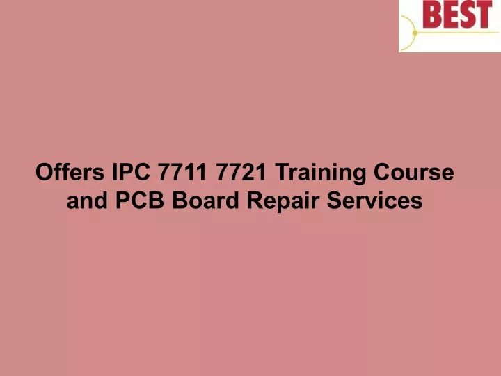 offers ipc 7711 7721 training course