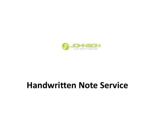 Handwritten Note Service