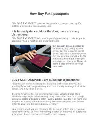 Fake passports