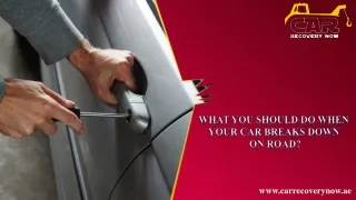 what you should do when your car breaks down