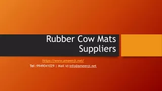 Rubber Cow Mats Suppliers