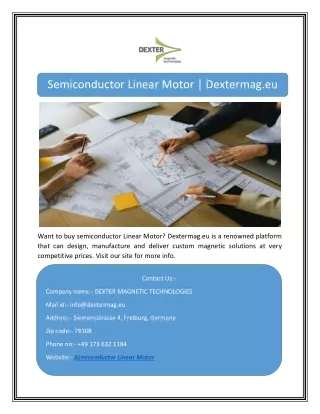 semiconductor linear motor dextermag eu