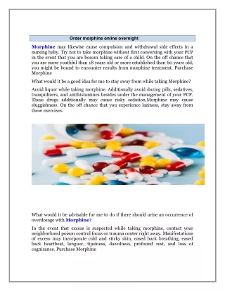 order morphine online overnight