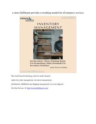 e store fulfillment provides everything needed