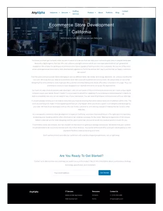 E-commerce store Development Company in California by AnyAlpha