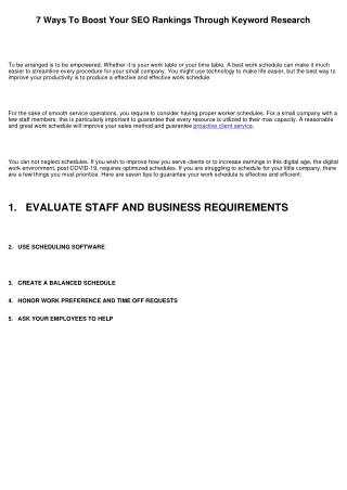 7 Ways To Boost Your SEO Rankings Through Keyword Research