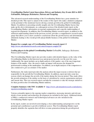 crowdfunding market latest innovations drivers