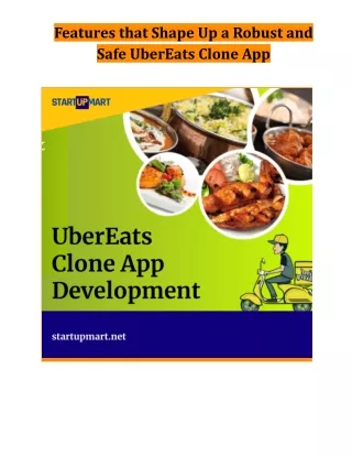 Features that Shape Up a Robust and Safe UberEats Clone App