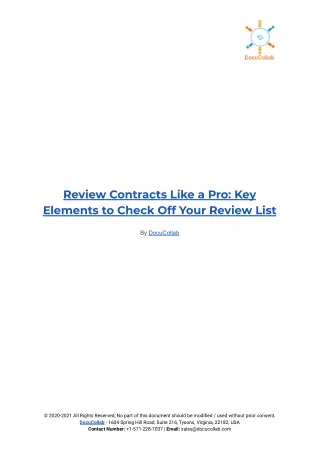 review contracts like a pro key elements to check