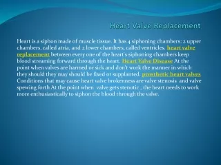 heart valve replacement