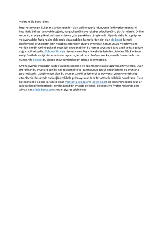 valorant elo boost sitesi