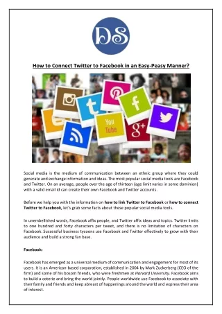 how to connect twitter to facebook in an easy