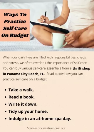 Ways To Practice Self Care On Budget