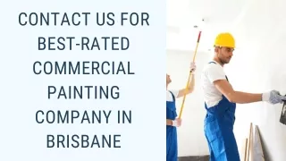 Contact Us for Best-rated Commercial Painting Company in Brisbane
