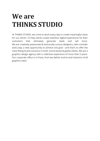 we are thinks studio