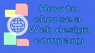 How To Choose A Web Design Company