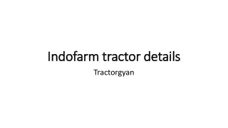 Indofarm tractor