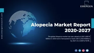 Alopecia Market Share, Trend, Statistics, Drivers, Demand, Forecast by 2027