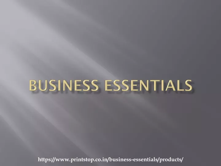 business essentials