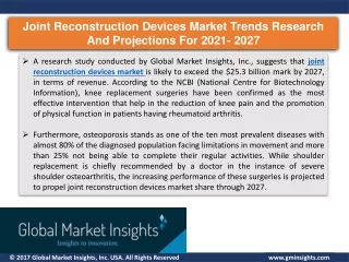 Outlook of Joint reconstruction devices market status and development trends rev