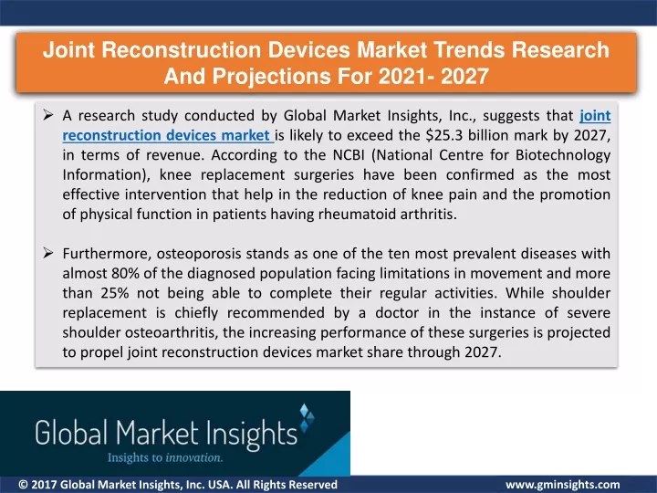 joint reconstruction devices market trends
