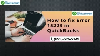 How to fix Error 15223 in QuickBooks
