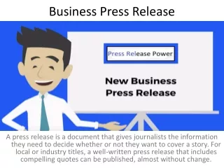 Business Press Release