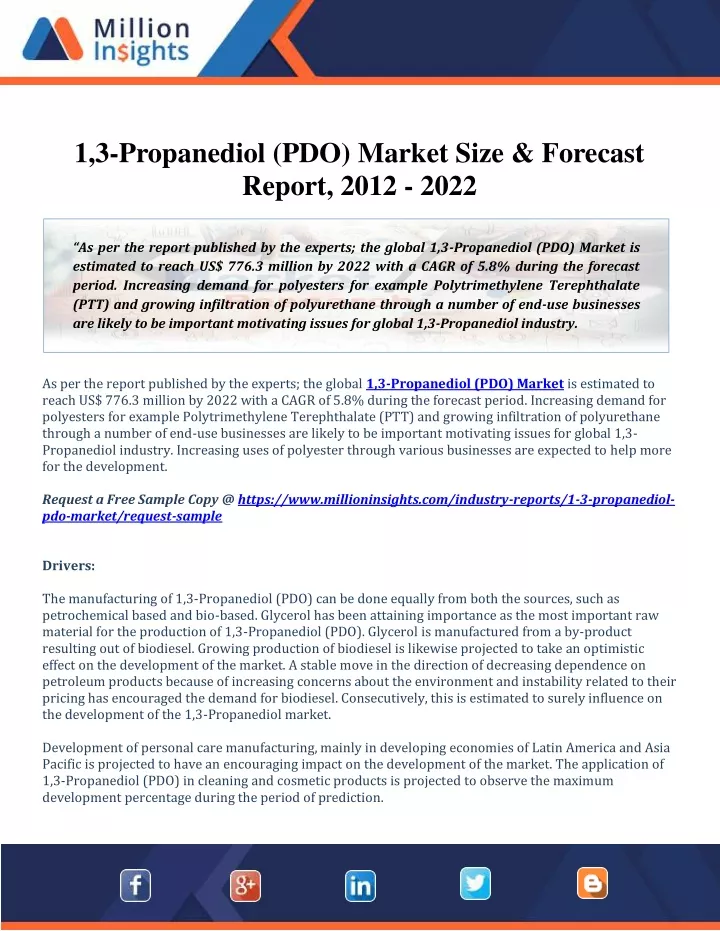 1 3 propanediol pdo market size forecast report