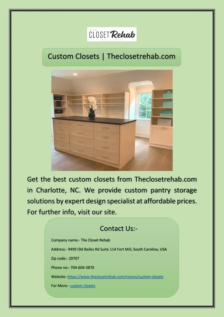PPT - Custom Closets | Theclosetrehab.com PowerPoint Presentation, free ...