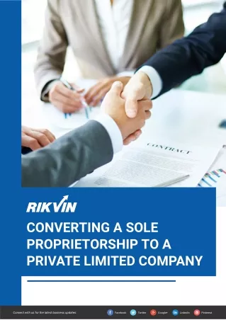 Converting a Sole Proprietorship to a Private Limited Company