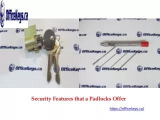 security features that a padlocks offer