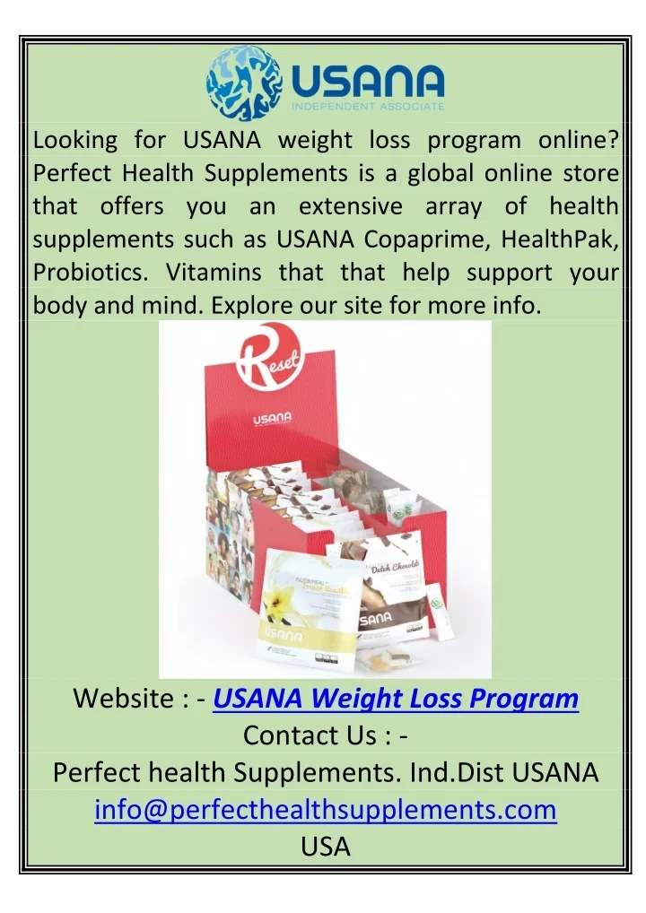 PPT - USANA Weight Loss Program Perfecthealthsupplements.com PowerPoint ...