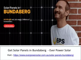 Get Solar Panels in Bundaberg