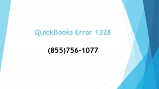 QuickBooks Error 1328