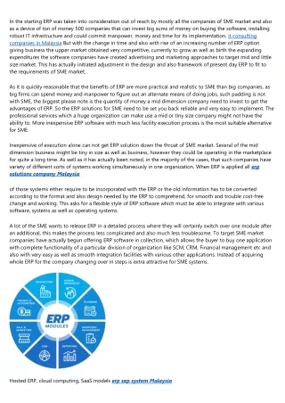 in the starting erp was taken into consideration