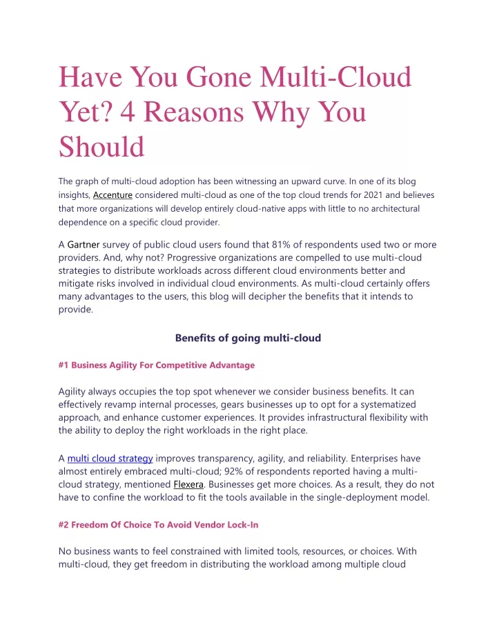 have you gone multi cloud yet 4 reasons