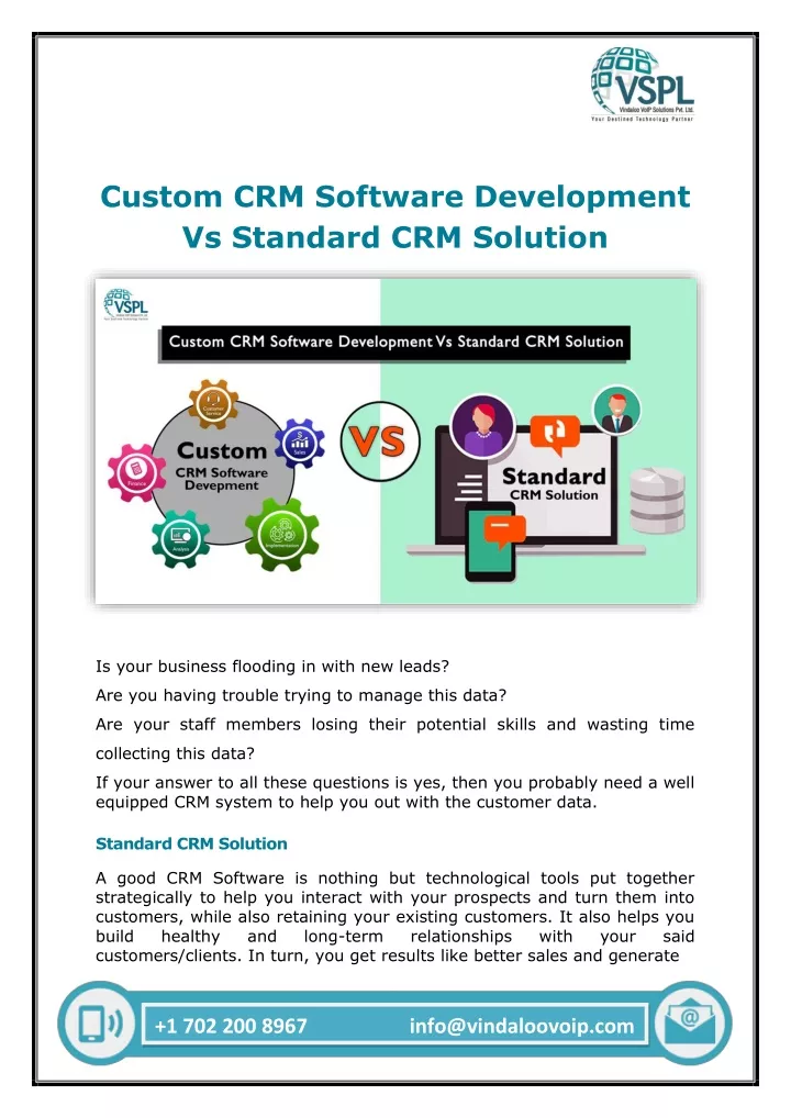 custom crm software development vs standard